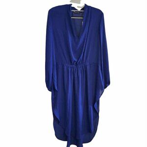7th Avenue New York & Company Dress Blue Sz XL NWT Bohemian Flowy